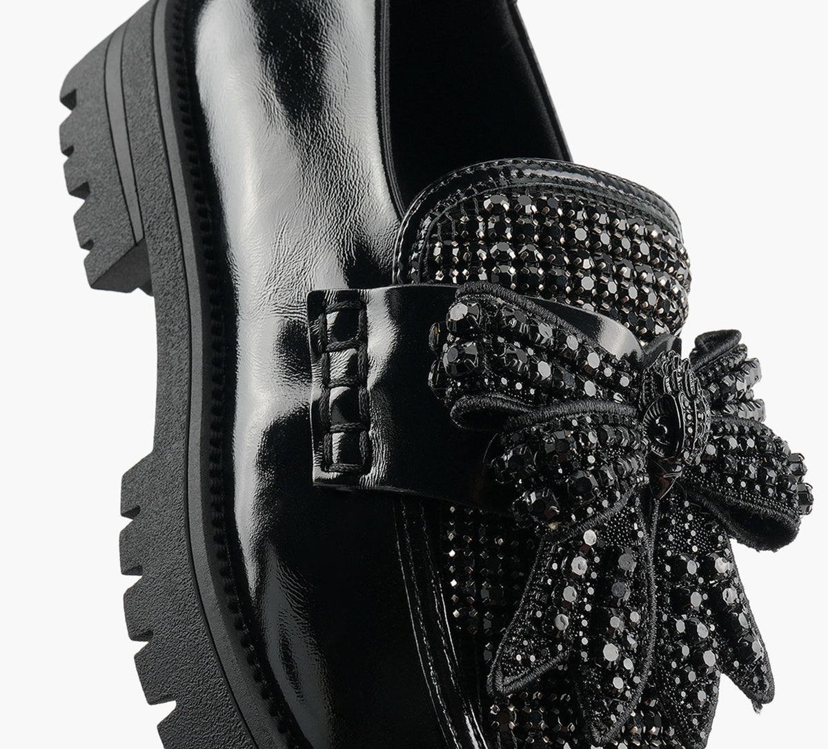 KURT GEIGER FLNEURBOWCRYSTAL en NOIR vue 1b