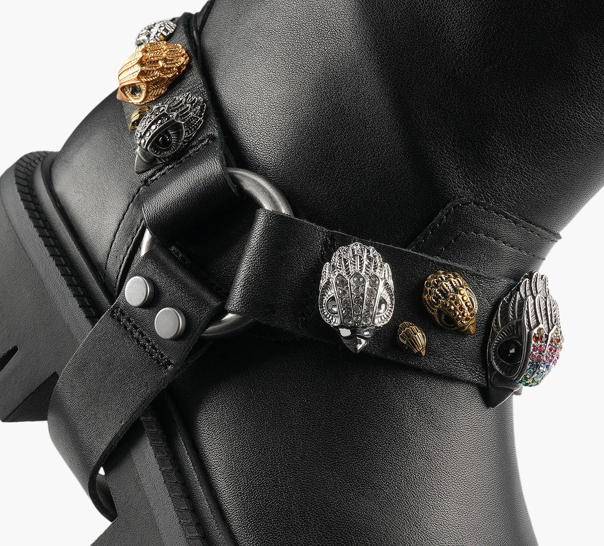 KURT GEIGER EAGLESHARNESSBIKER in BLACK view 1b