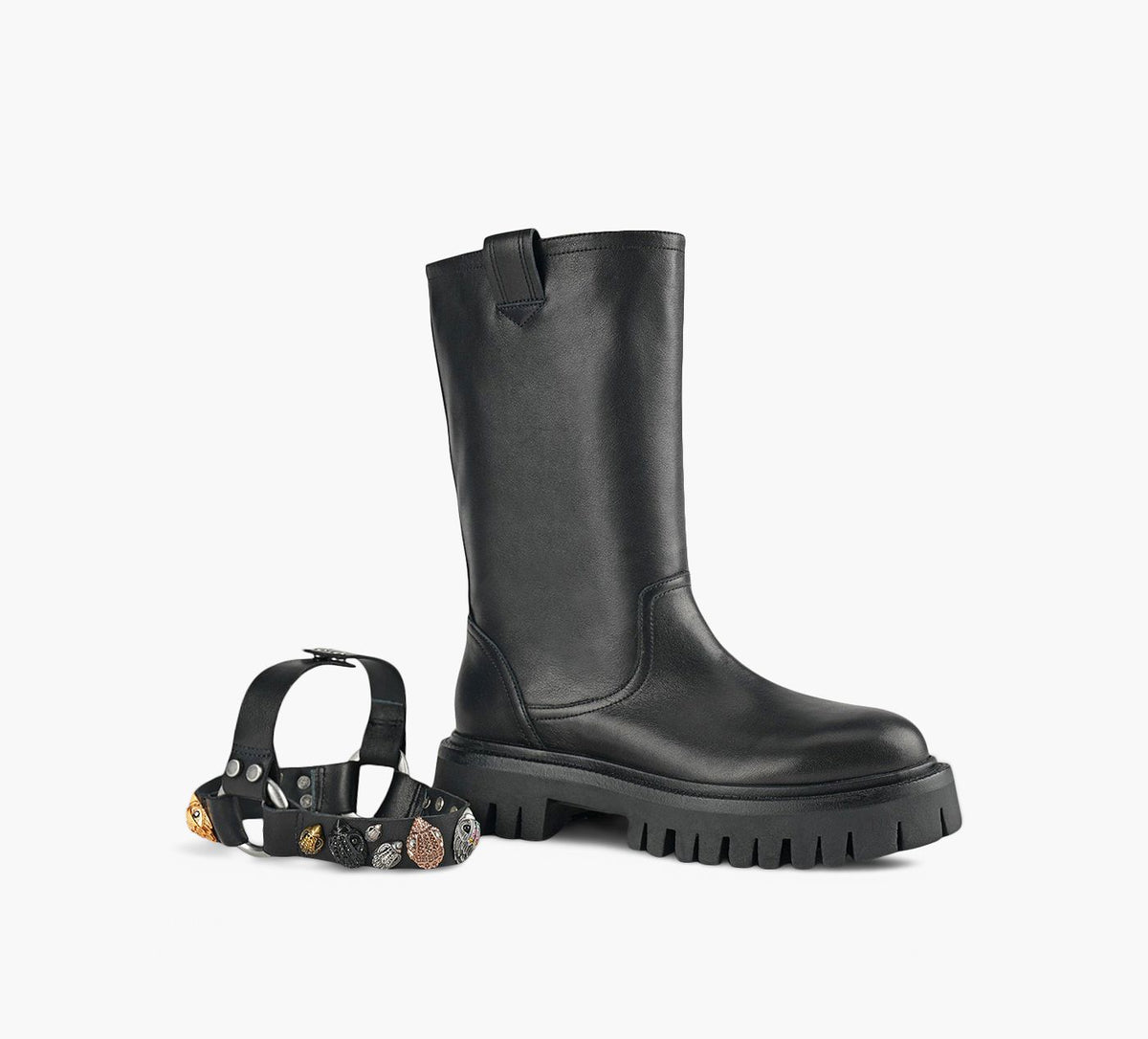 KURT GEIGER EAGLESHARNESSBIKER in BLACK view 7