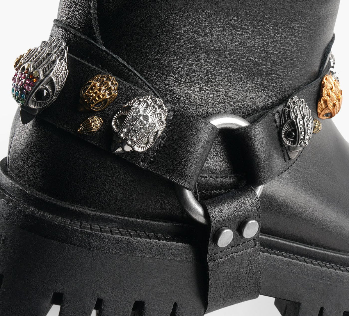 KURT GEIGER EAGLESHARNESSBIKER in BLACK view 8