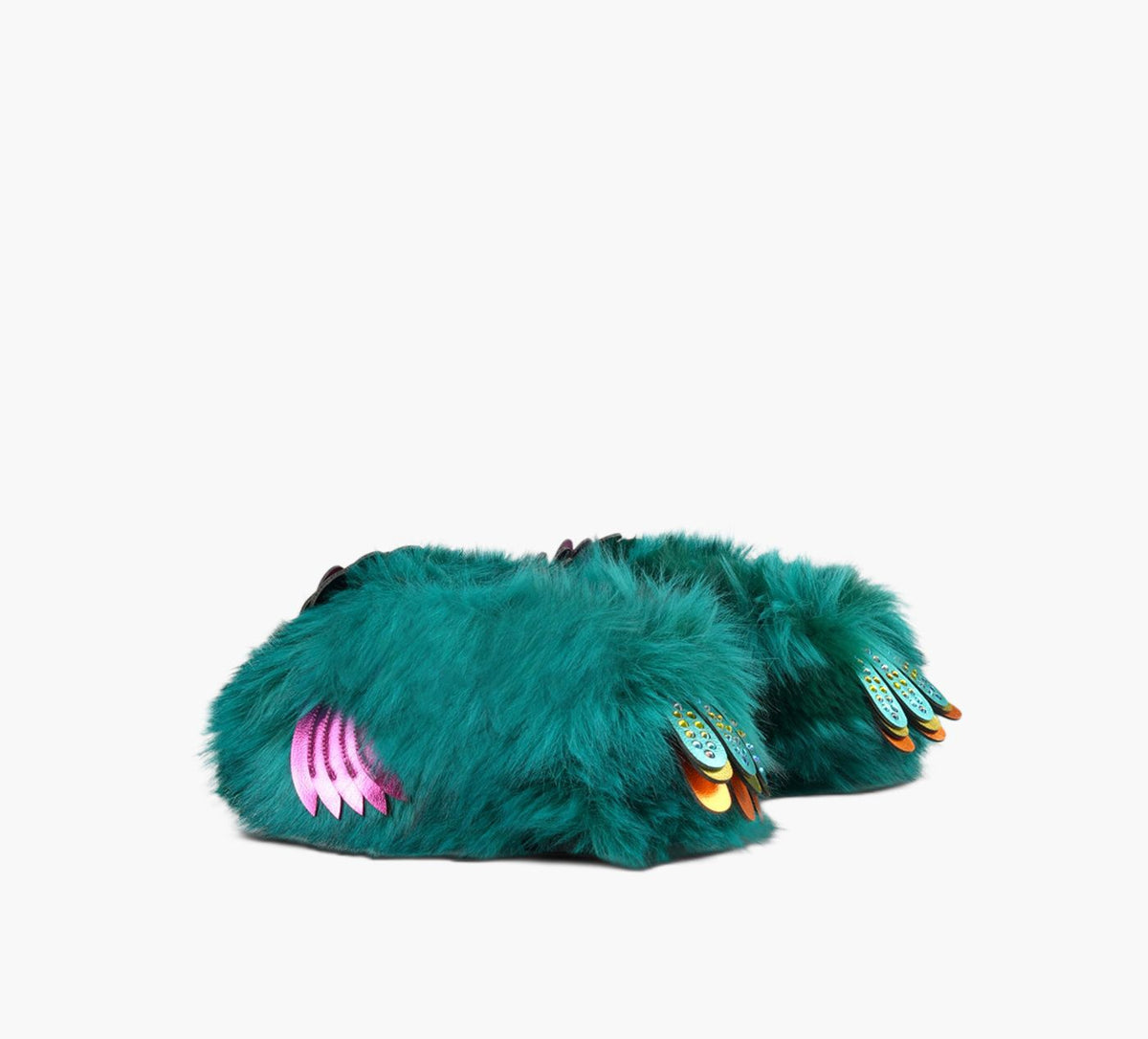 KURT GEIGER EAGLEFLUFFSLIPPER in GREEN view 3