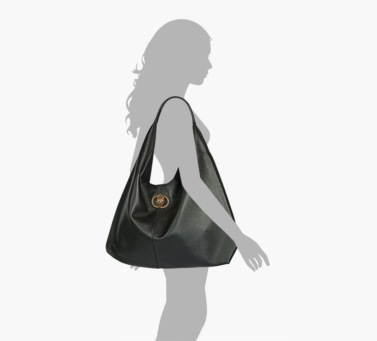 KURT GEIGER SACCHELSEASLOUCHHOBOLARGE en NOIR vue 1c