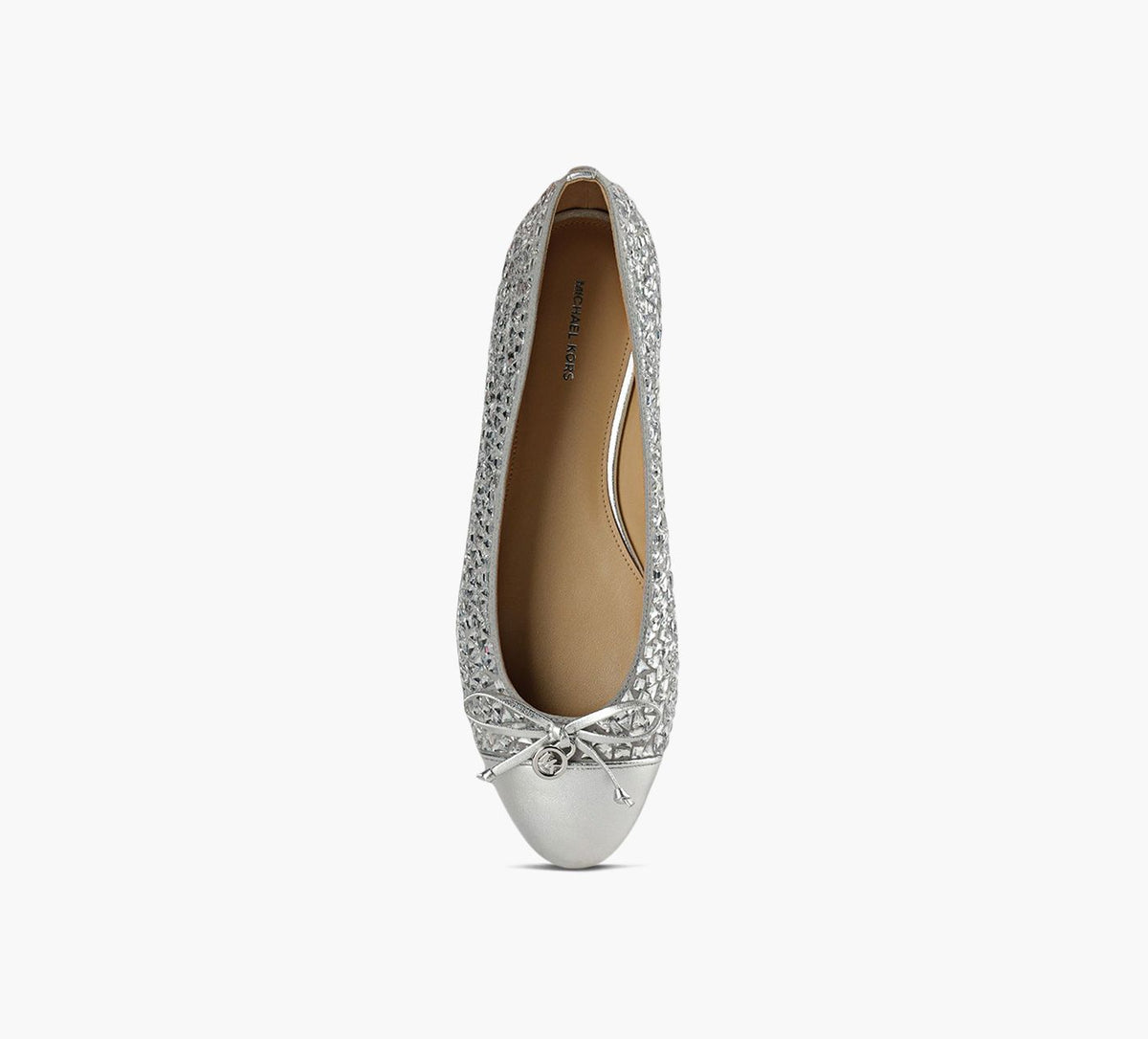 MICHAEL KORS BALLERINEPIPERFLEX en ARGENT vue 1c