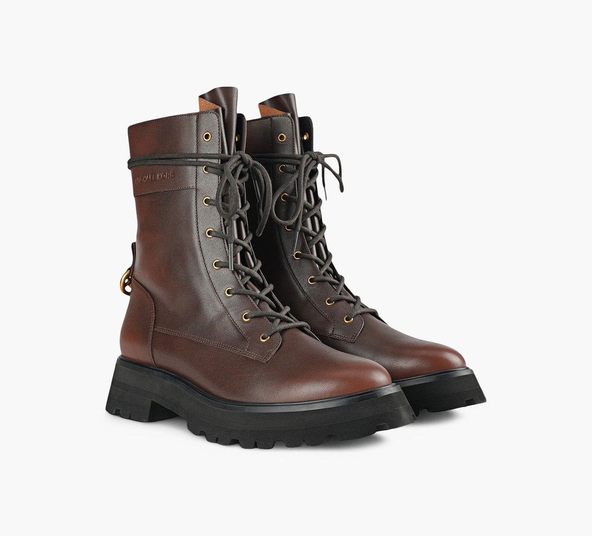 MICHAEL KORS CALEBLUGBOOTIE in BROWN view 2