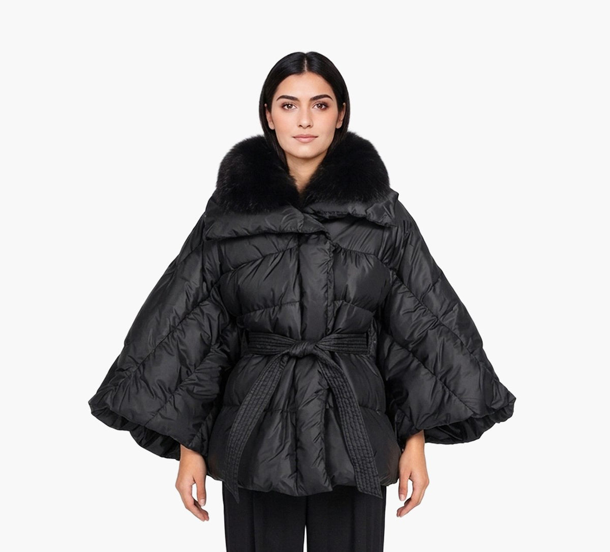 FLO & CLO MANTELLA in BLACK