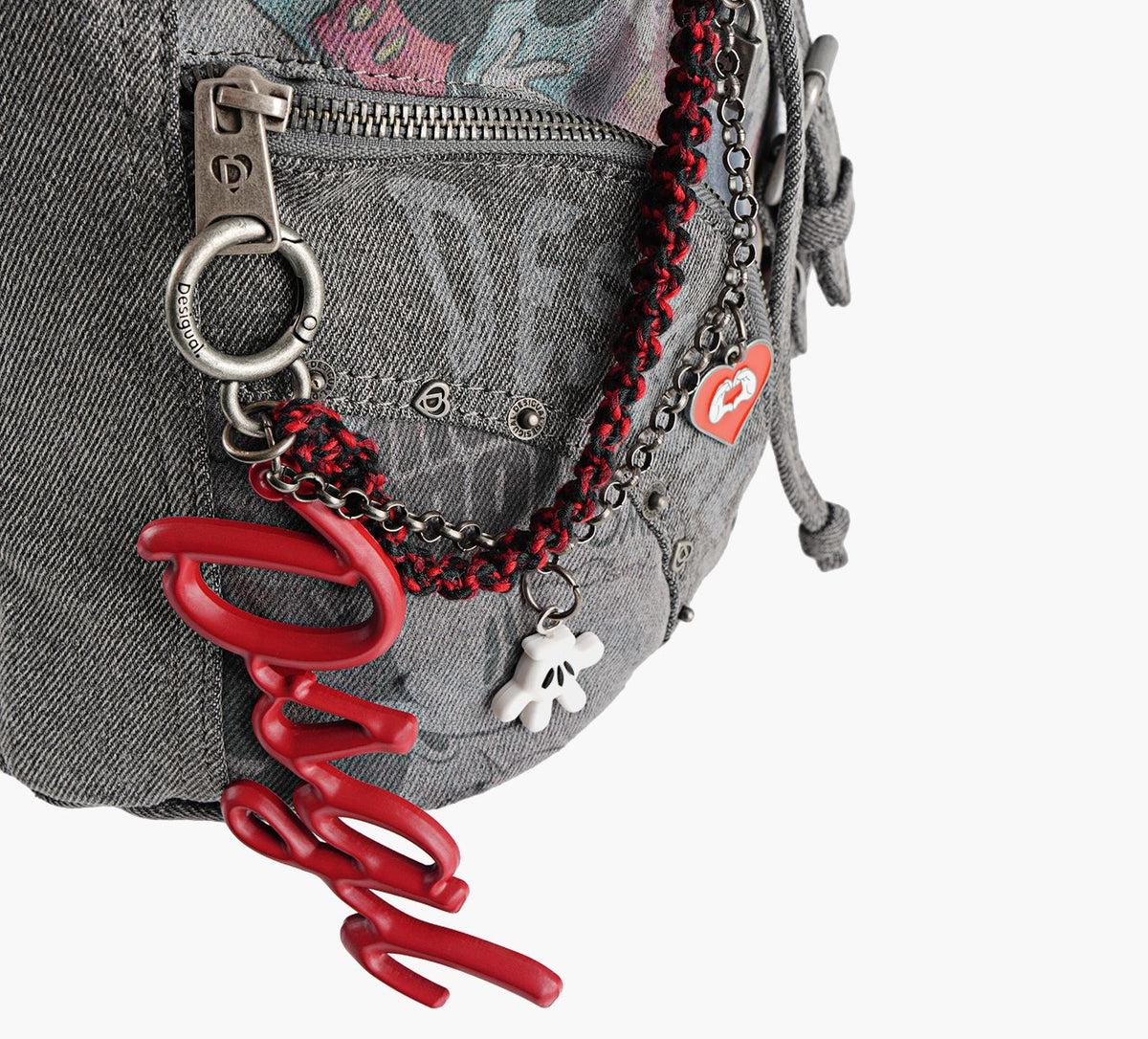 DESIGUAL SACDENIMMICKEY en GRIS vue 1c