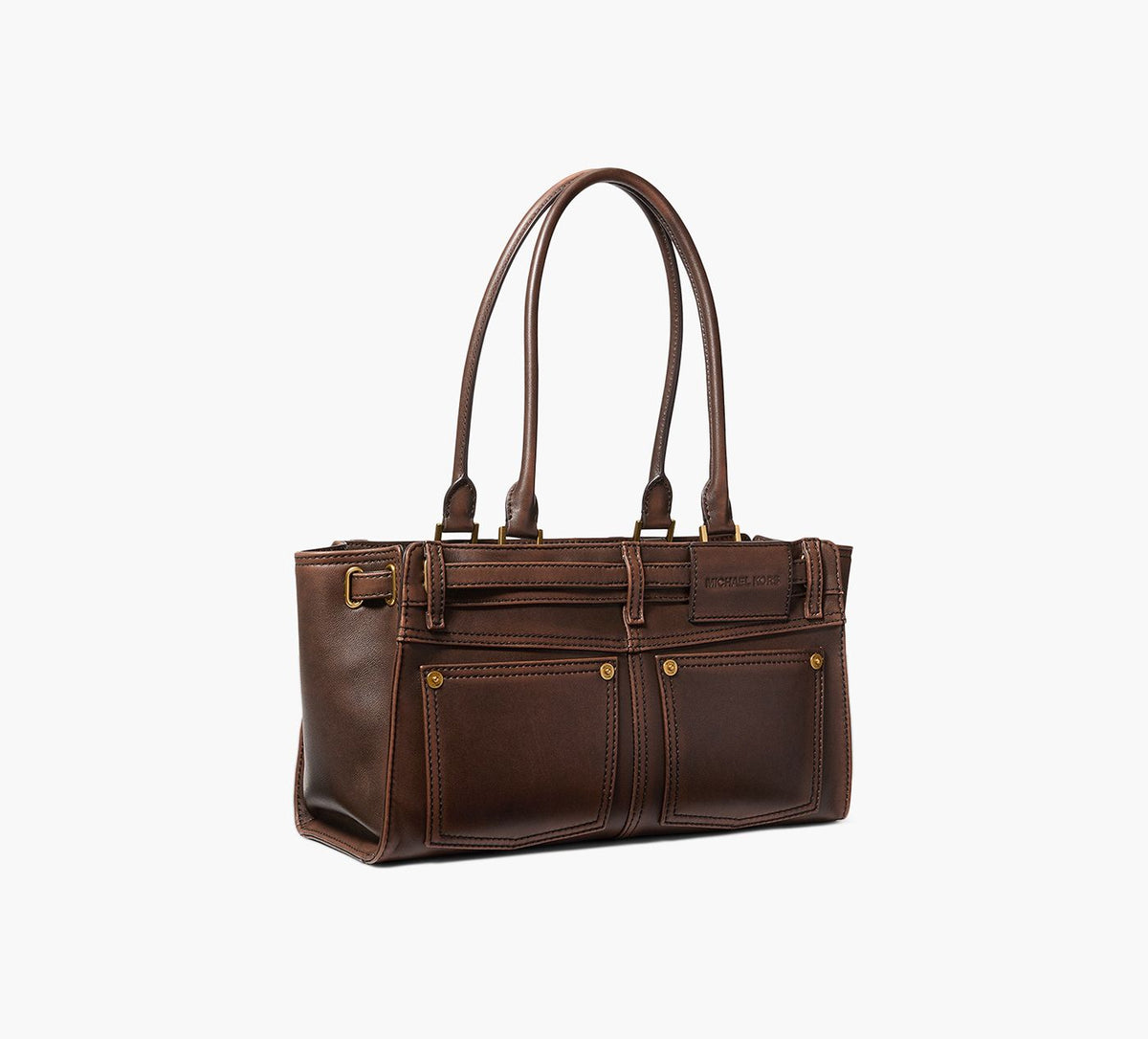 MICHAEL KORS HAMILTONMODERNESMALLSATCHEL in BROWN view 2