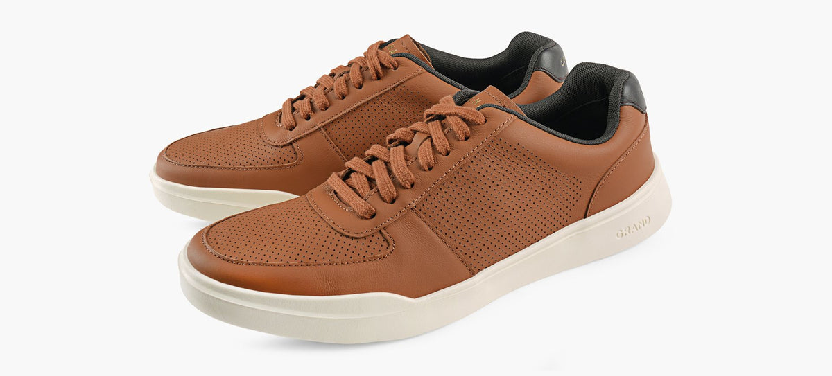 COLE HAAN GRANDCROSSCOURTMODERNPERFORMANCESNEAKER in TAN view 4