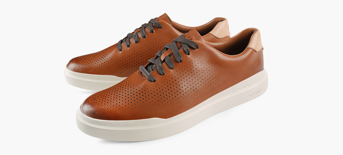 COLE HAAN GRANDPRORALLYLASERCUTSNEAKER in TAN view 4