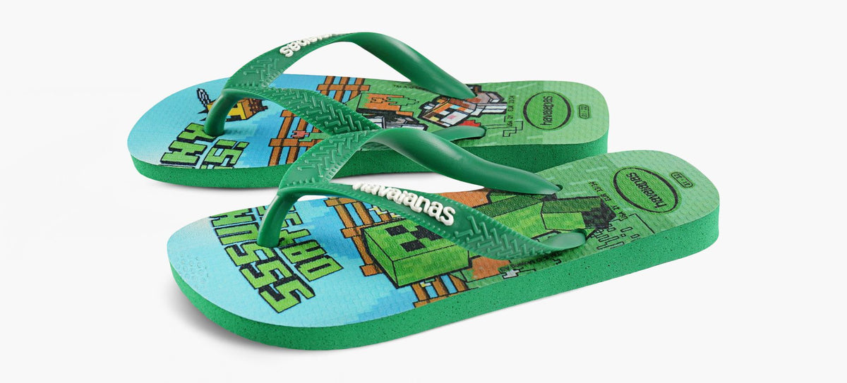 HAVAIANAS HAVAIANASMINECRAFT en VERT vue 4