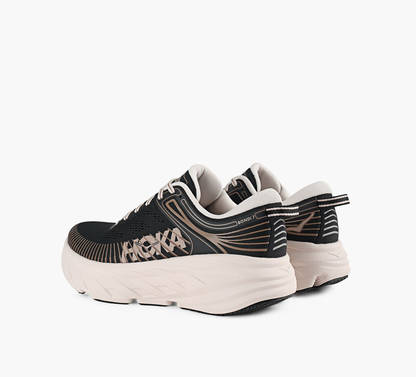 HOKA BONDI7 in BLACK view 3