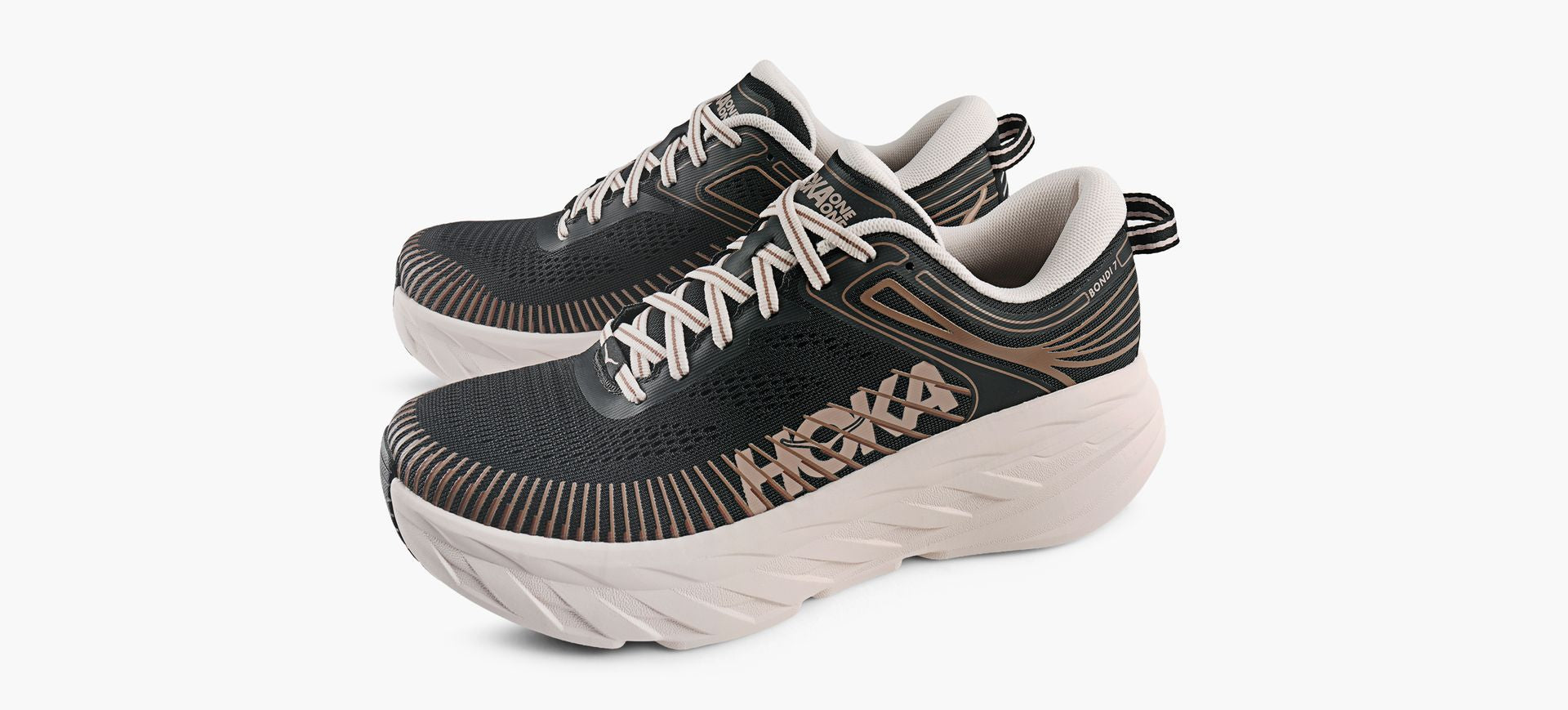 HOKA BONDI7 in BLACK view 4