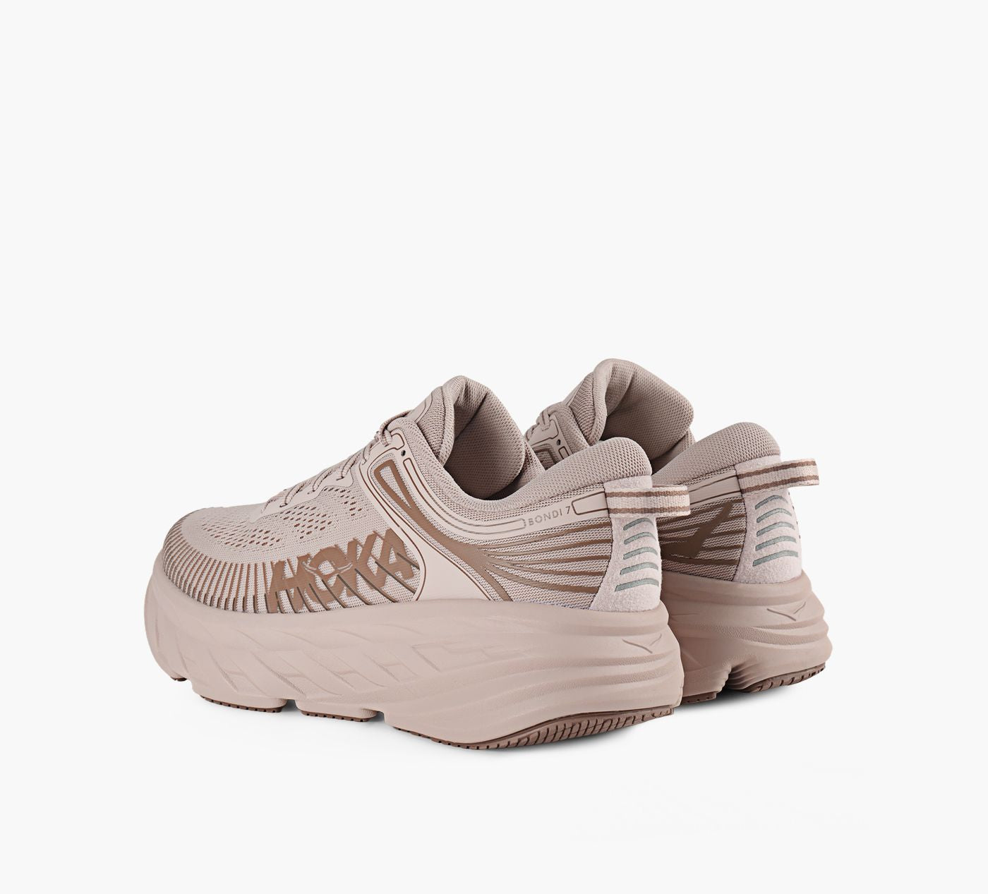 HOKA BONDI7 in LIGHT PINK view 3