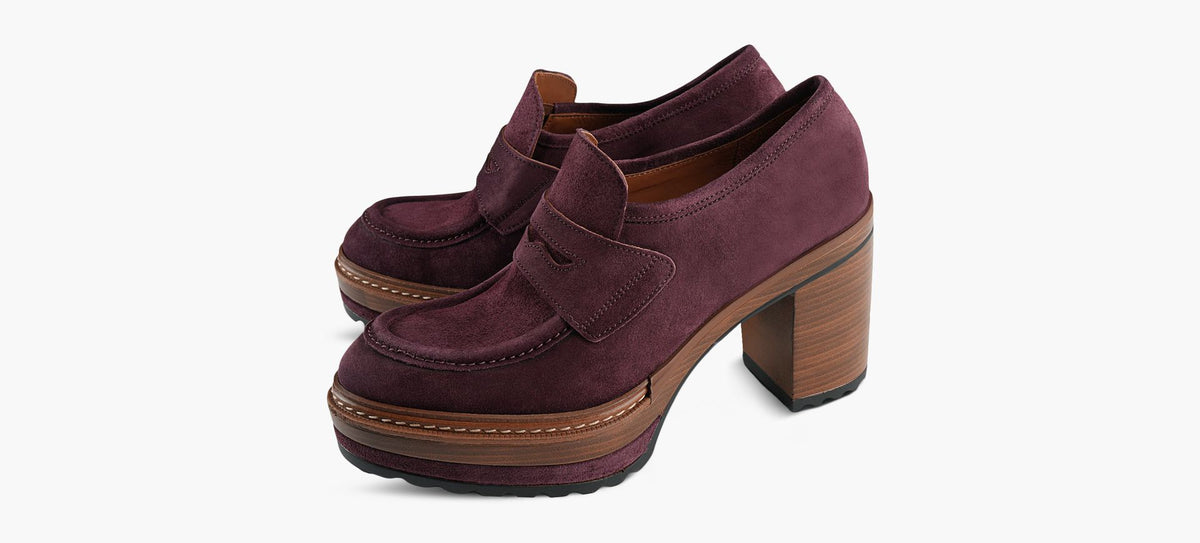 THE LANE BIANCO in BURGUNDY view 4