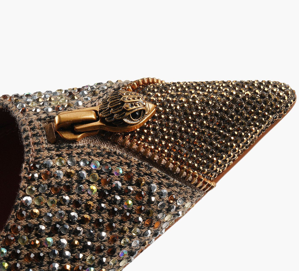 KURT GEIGER ZIPCOURT in GOLD view 1b