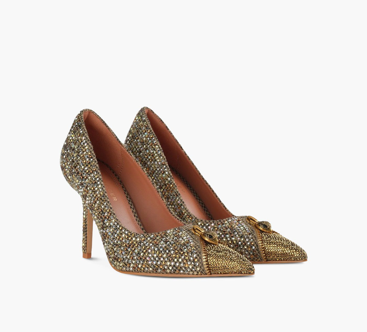 KURT GEIGER ZIPCOURT in GOLD view 2