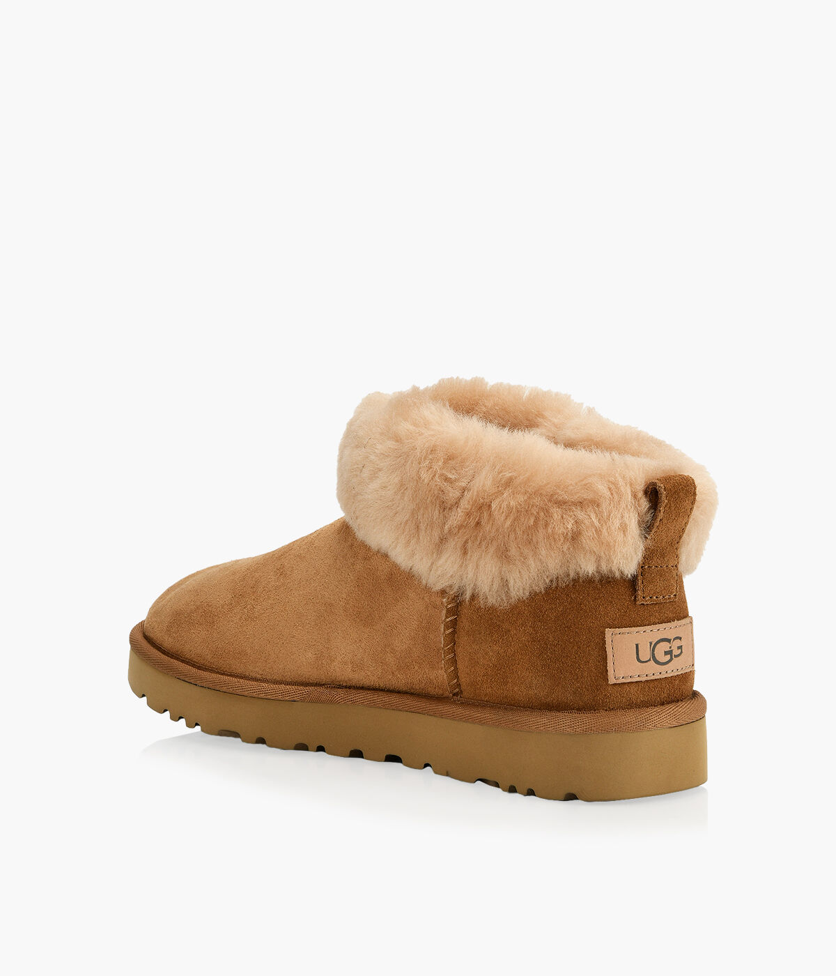 UGG CLASSIC ULTRA MINI FLUFF Tan Suede Browns Shoes