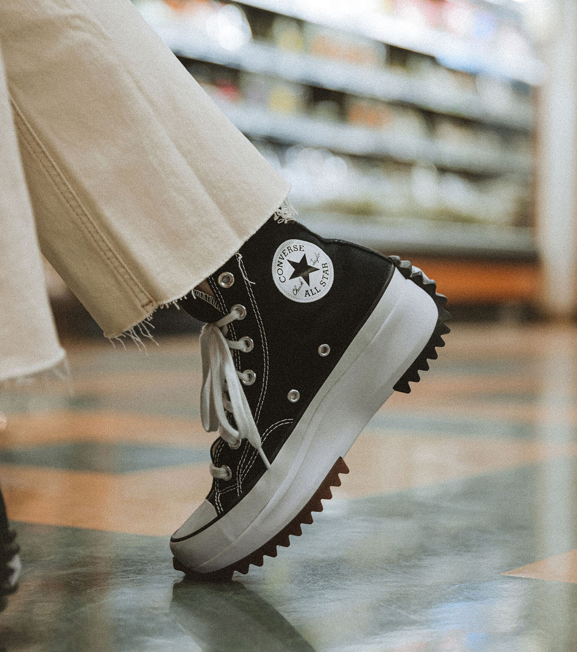 CONVERSE RUN STAR HIKE HIGH TOP Black Fabric | Browns Shoes