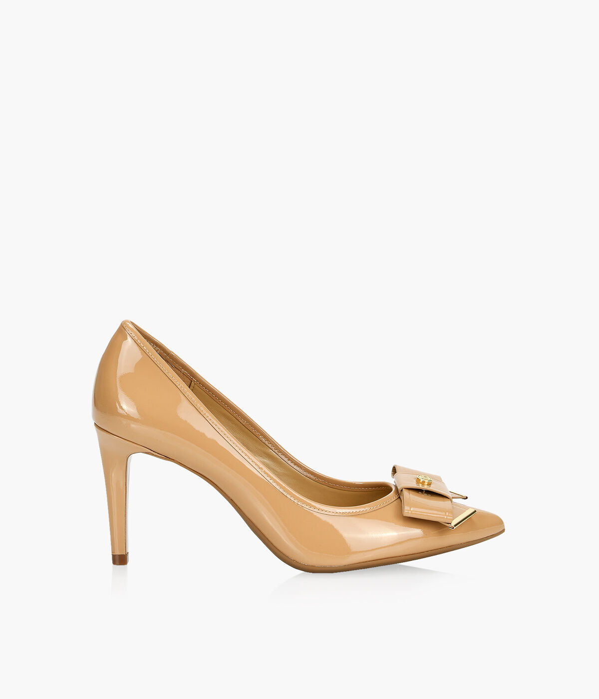 MICHAEL MICHAEL KORS BELLE FLEX PUMP Beige Patent Leather