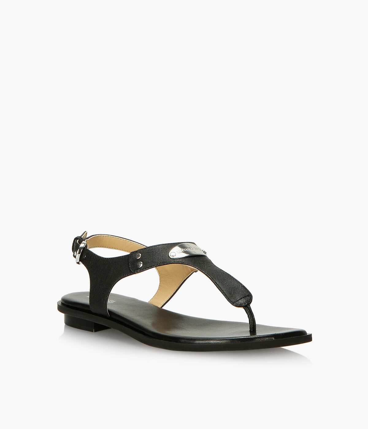 Mk plate online thong sandals