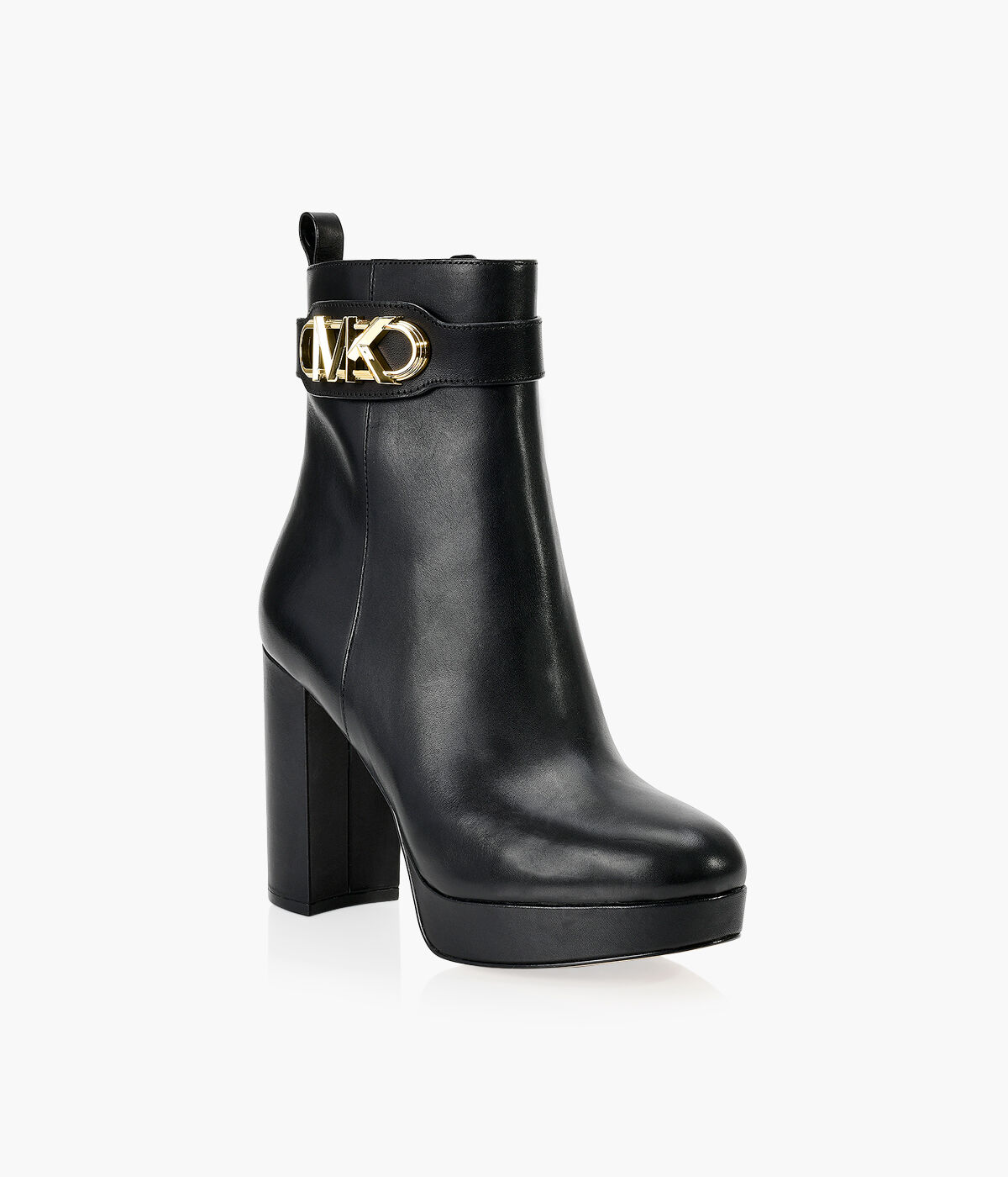 MICHAEL MICHAEL KORS PARKER PLATFORM BOOTIE Black Leather