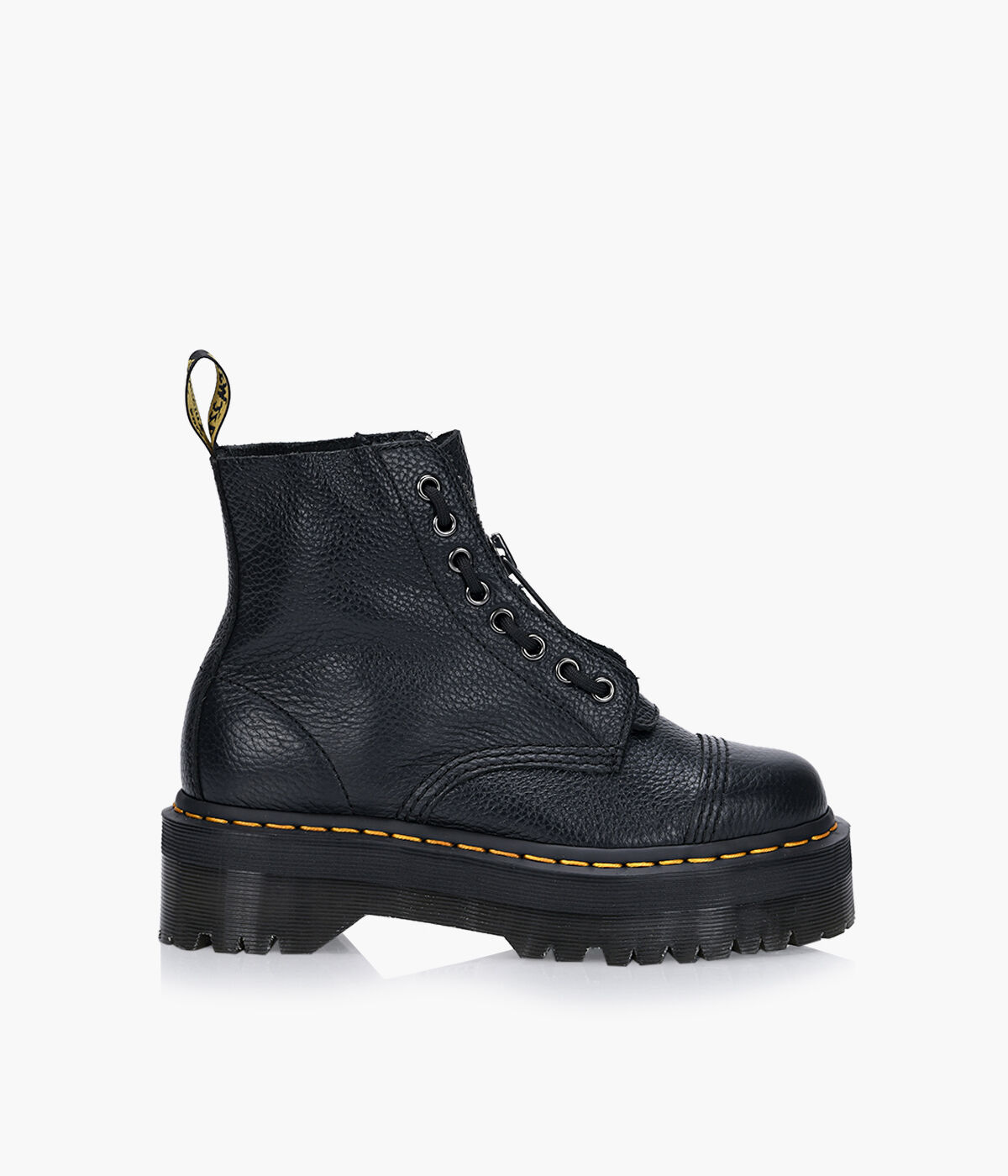 Dr martens sinclair flatform zip leather boots in black outlet
