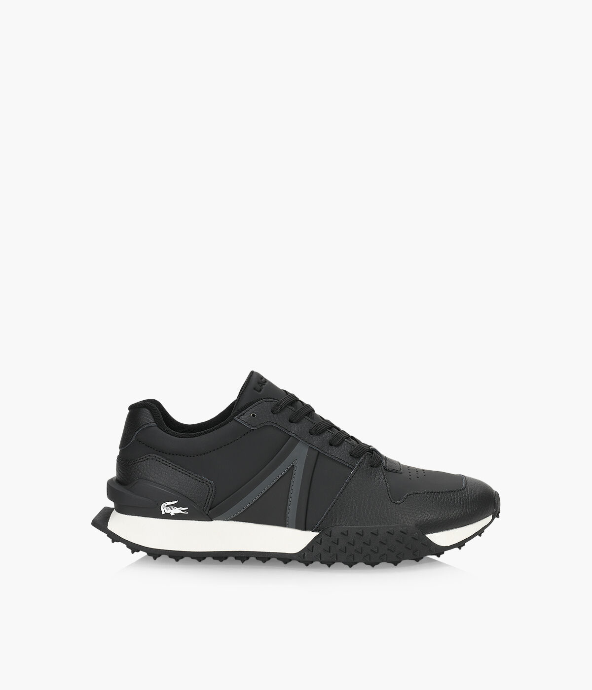 Mens black lacoste trainers outlet