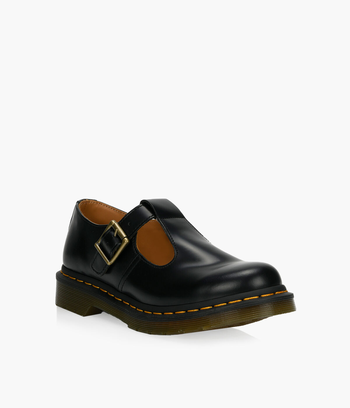 DR. MARTENS POLLEY MARY JANES Black Leather Browns Shoes