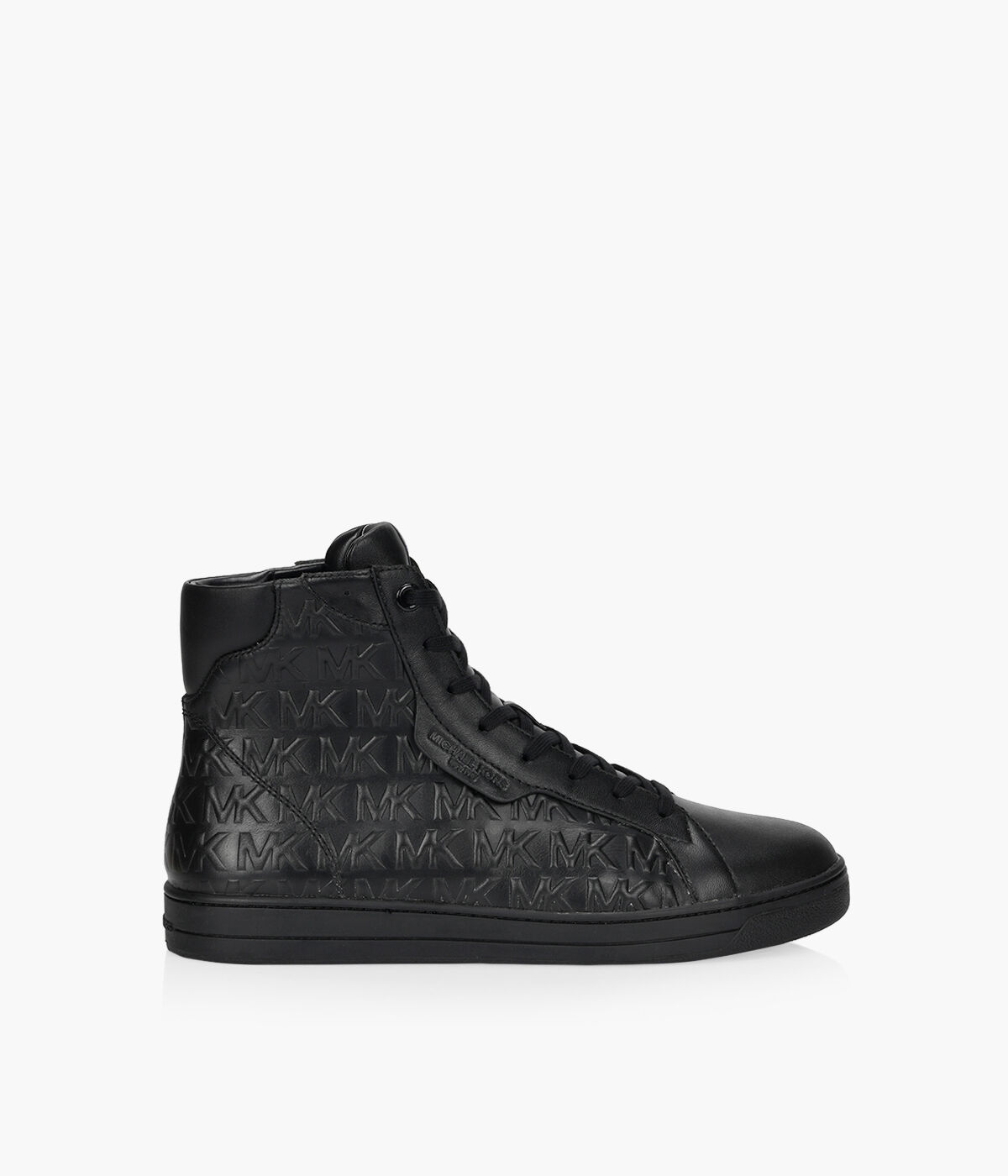 MICHAEL KORS MENS KEATING HI TOP Black Leather Browns Shoes