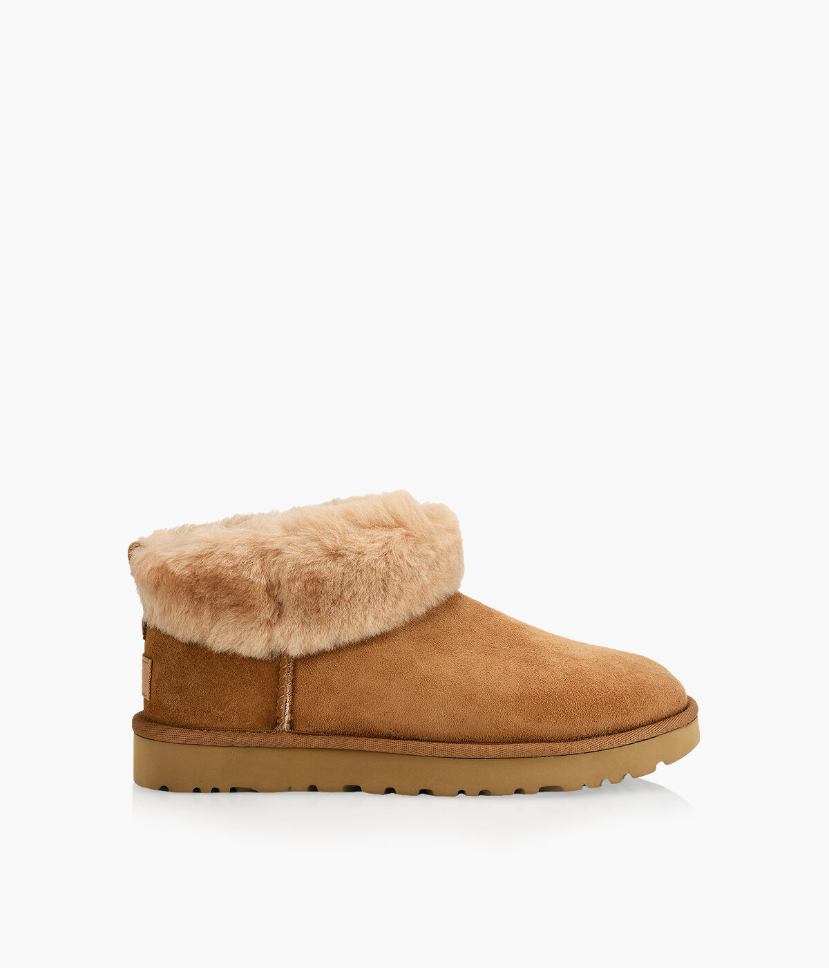 UGG CLASSIC ULTRA MINI FLUFF Tan Suede Browns Shoes