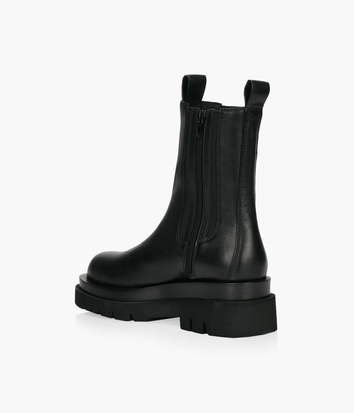 B2 KING WEST Black Leather Browns Shoes