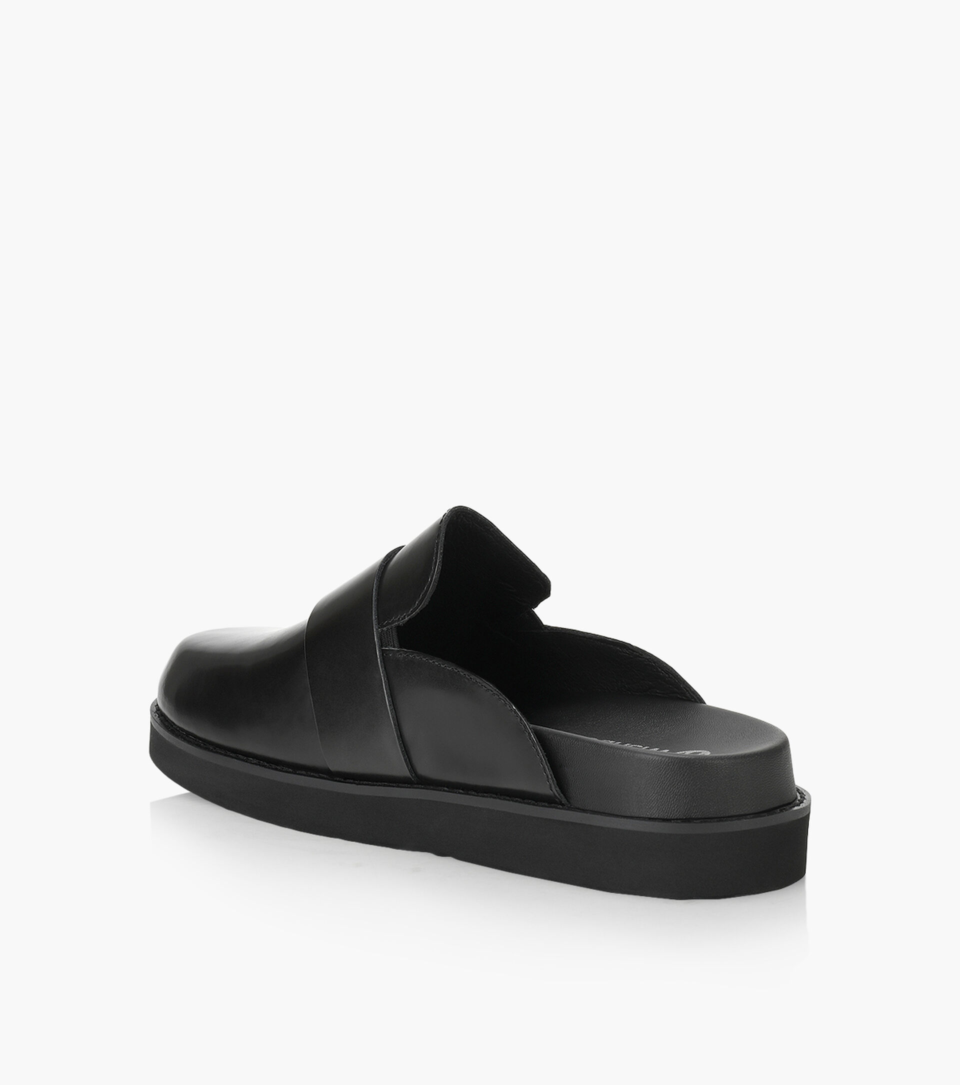 WISHBONE XENIA Black Leather Browns Shoes