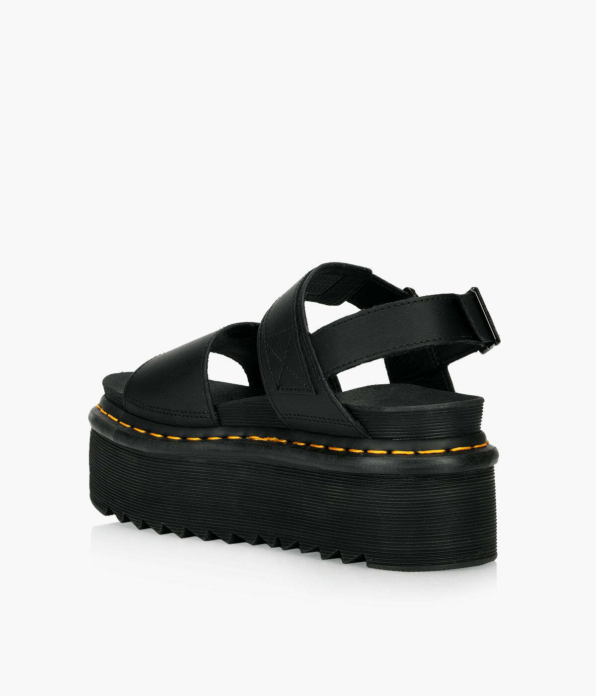 DR. MARTENS VOSS QUAD Black Leather Browns Shoes