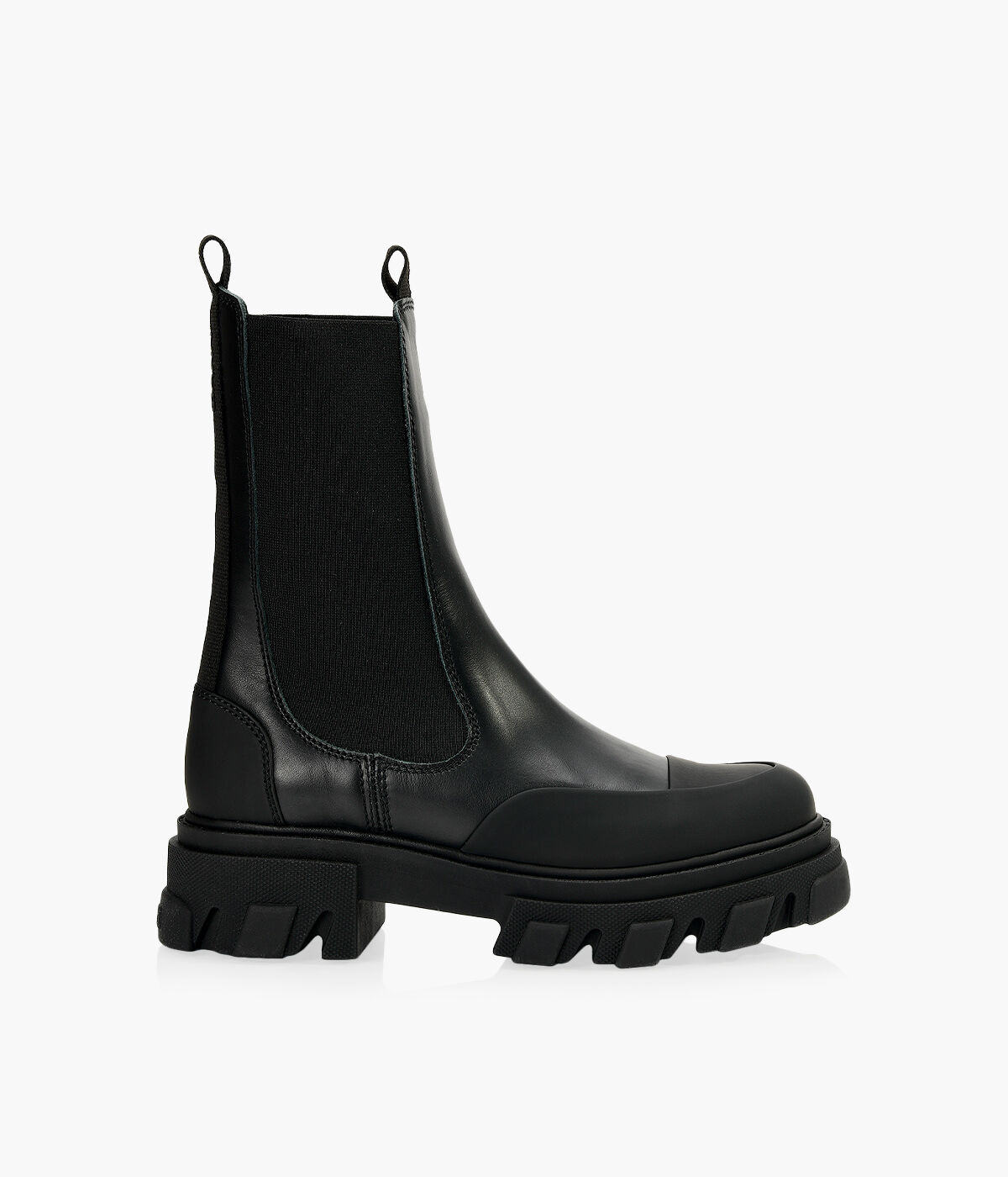 GANNI MID CHELSEA BOOT Black Leather Browns Shoes
