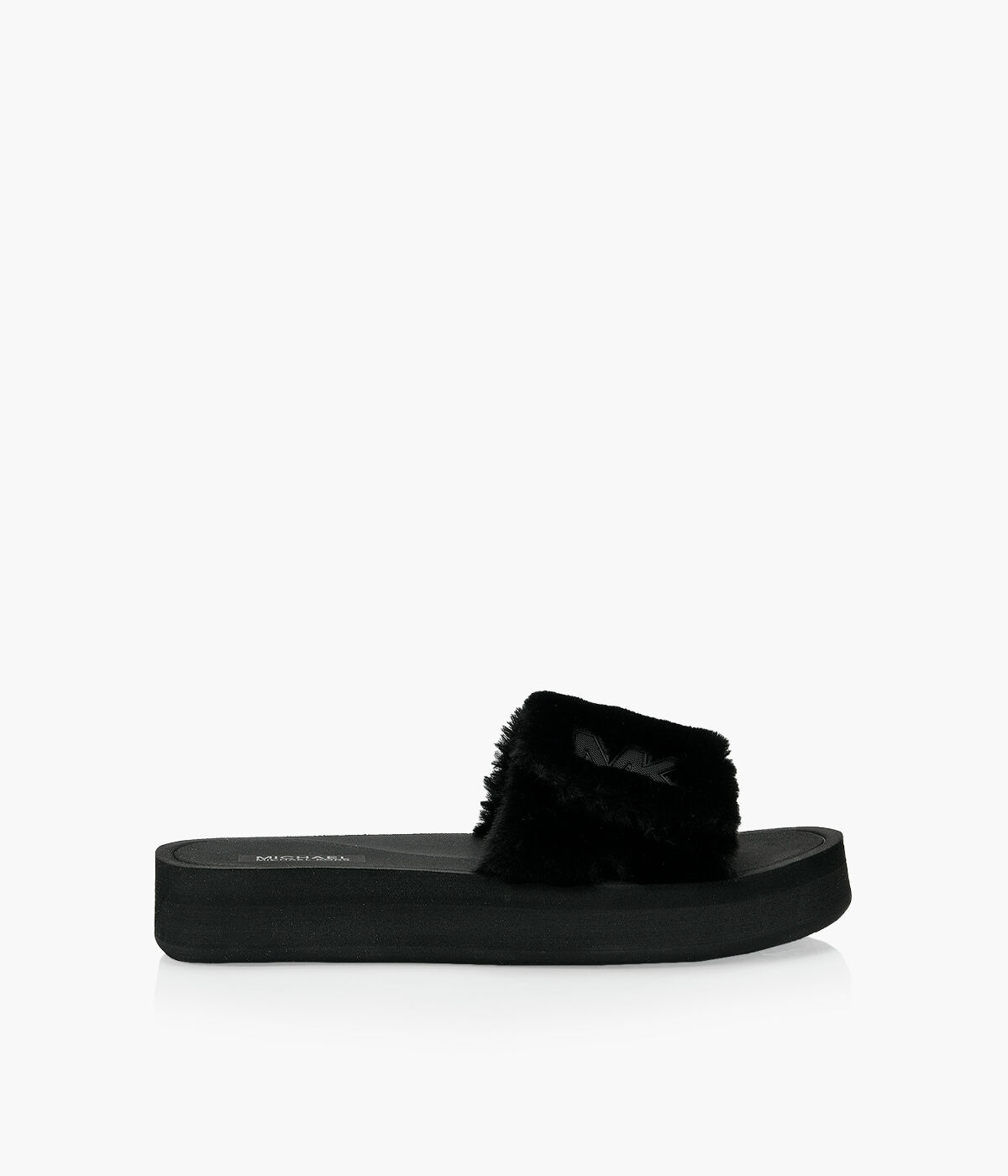 Michael kors black clearance and white slides