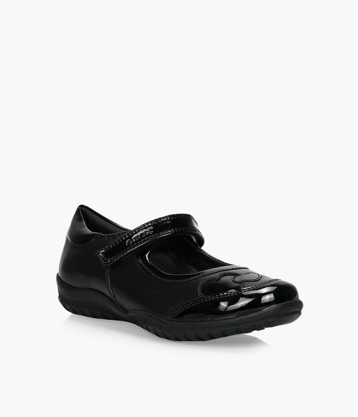 GEOX JR SHADOW Black Leather Browns Shoes