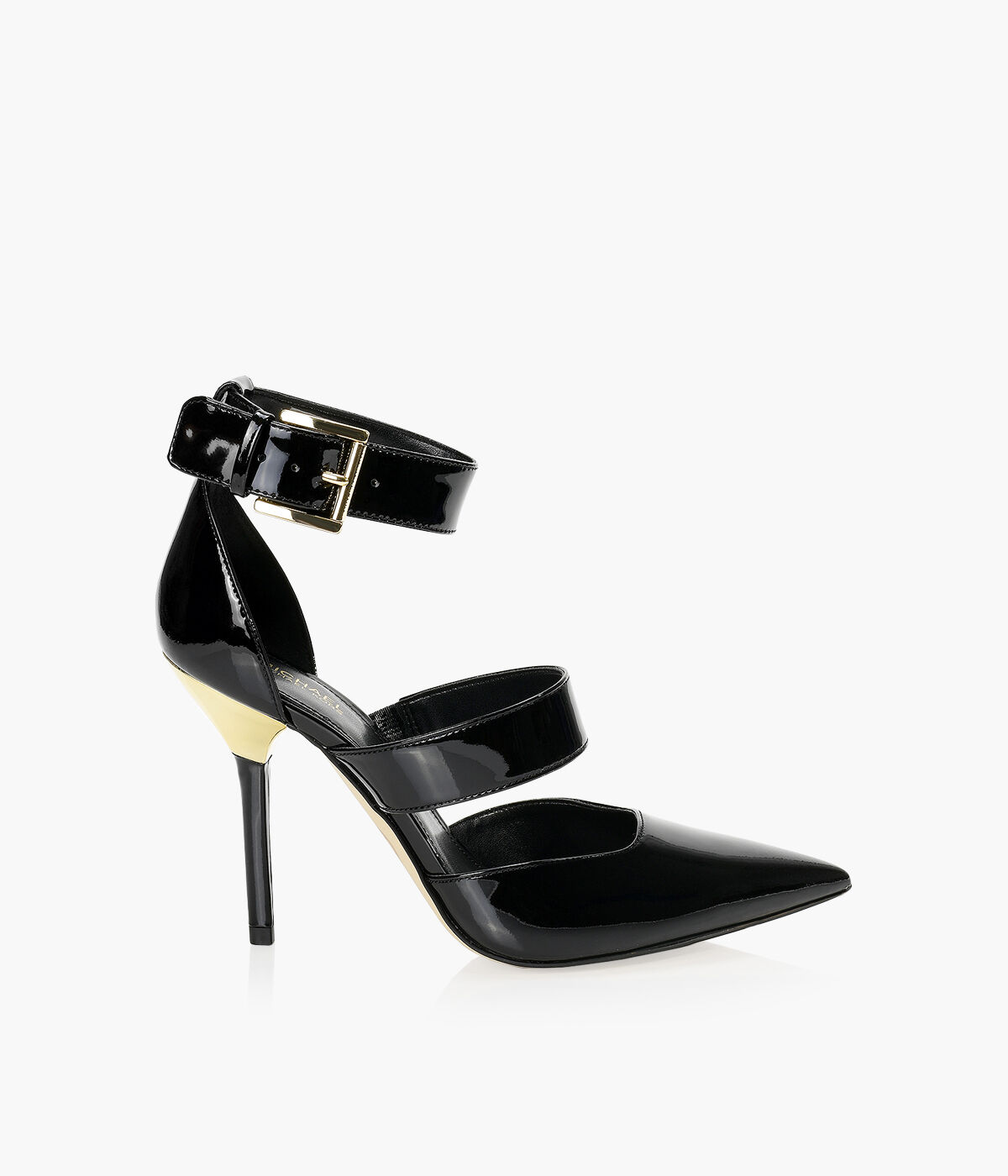 Michael kors black sales and gold heels