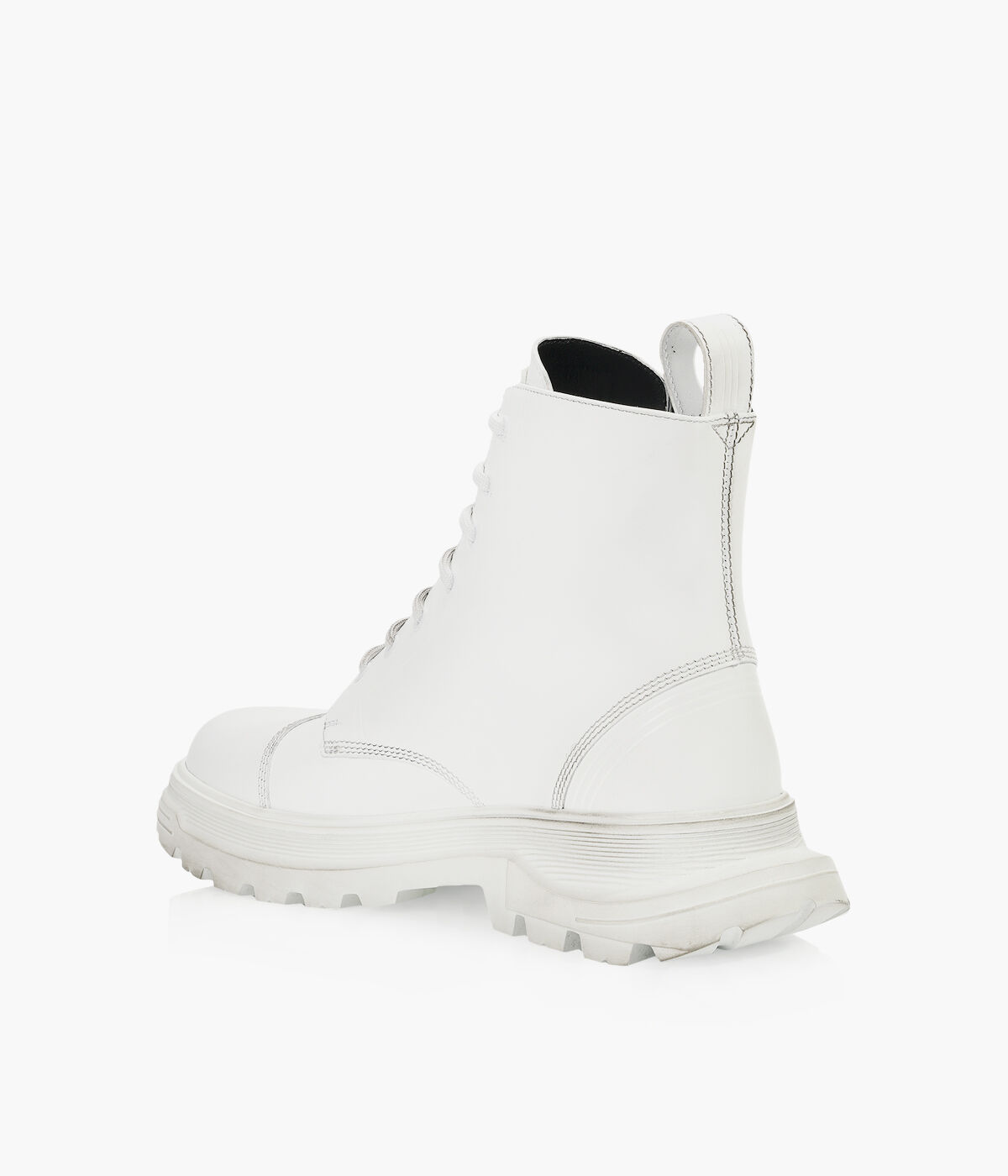 BRIMARTS CHUBBY LACE BOOT White Leather Browns Shoes