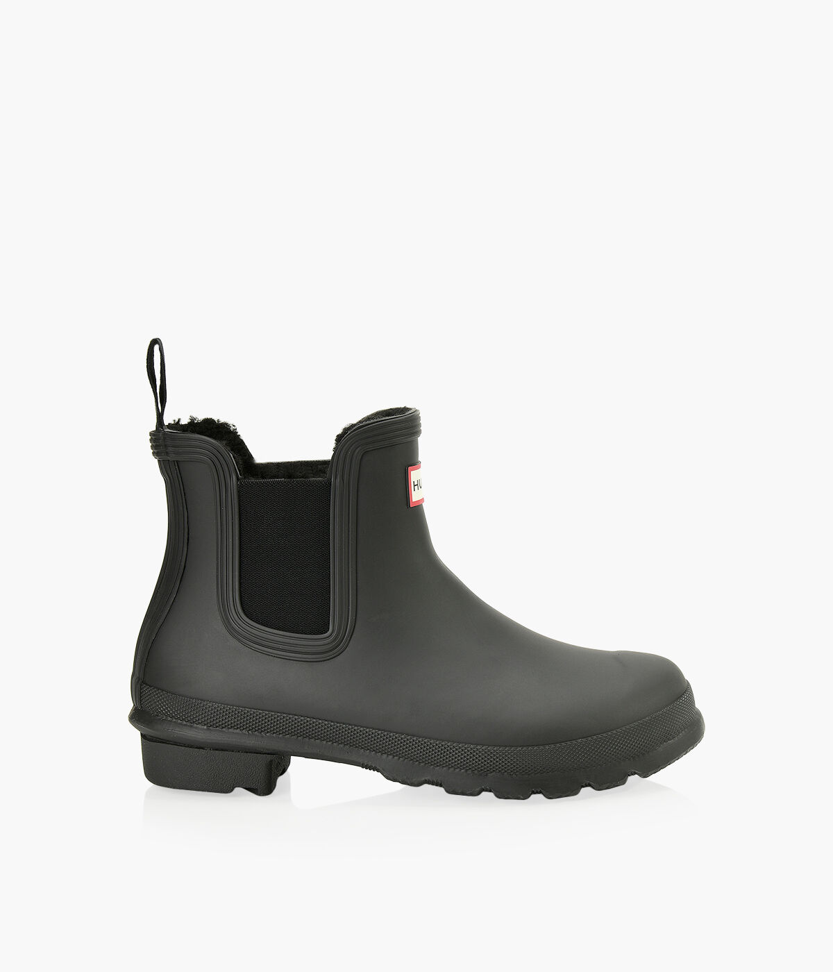 HUNTER ORIGINAL INSULATED CHELSEA BOOTS Black Rubber Browns Shoes