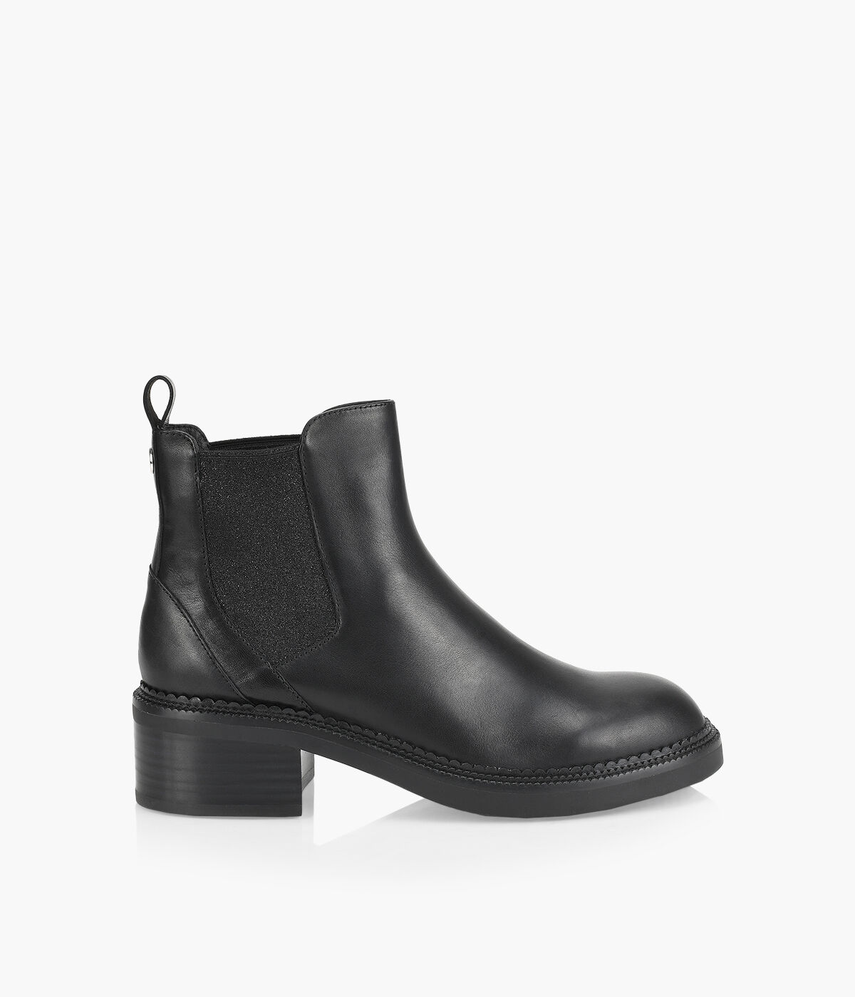 WISHBONE CHLOE Black Leather Browns Shoes