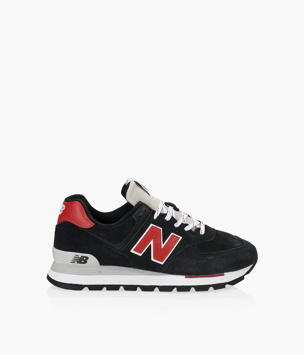 NEW BALANCE 574 Black Suede Browns Shoes