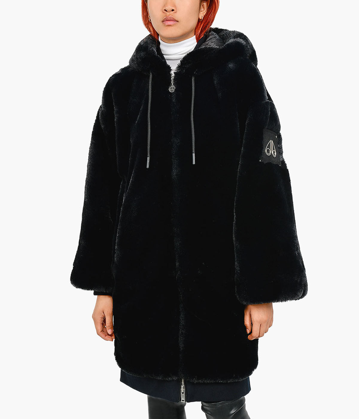 MOOSE KNUCKLES STATE XL BUNNY Black Faux Fur Browns Shoes