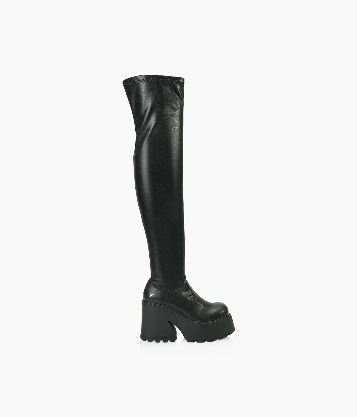 WINDSOR SMITH FATALE Black Faux Leather Browns Shoes