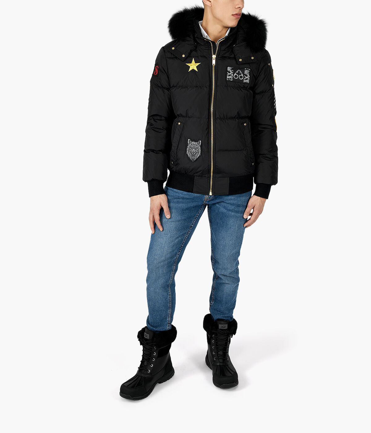 MOOSE KNUCKLES COLLINGTON BOMBER Black Browns Shoes