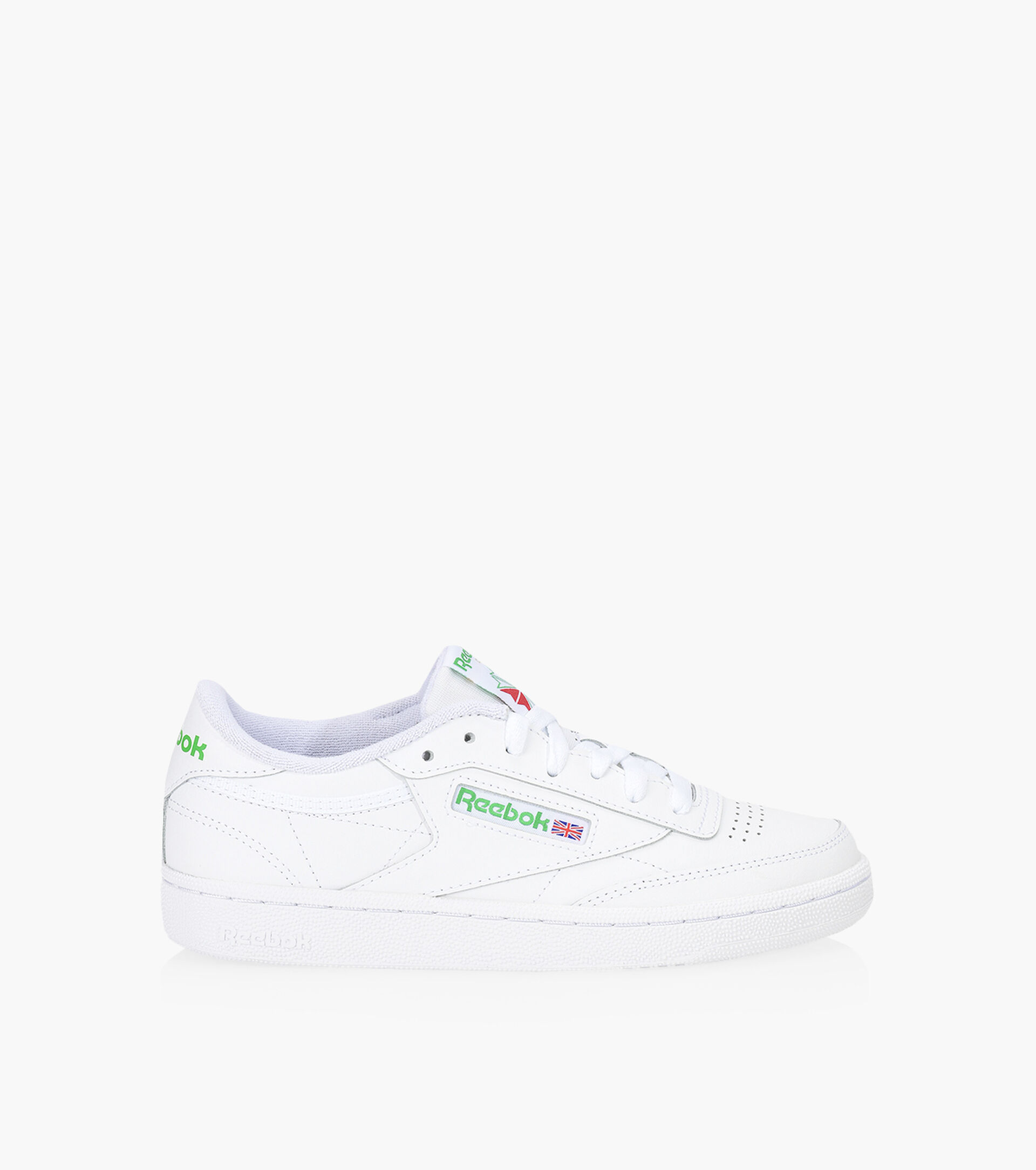 reebok club c 85 white green womens