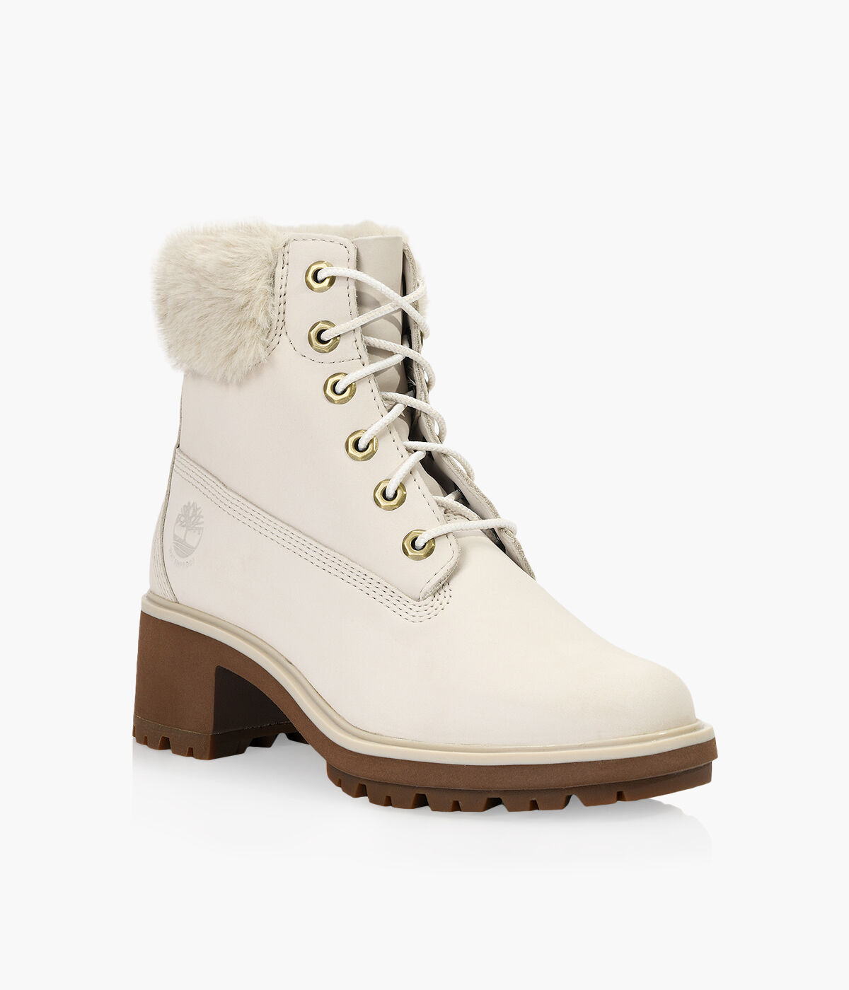 TIMBERLAND KINSLEY 6 INCH BOOT WITH FUR White Nubuck Browns Shoes
