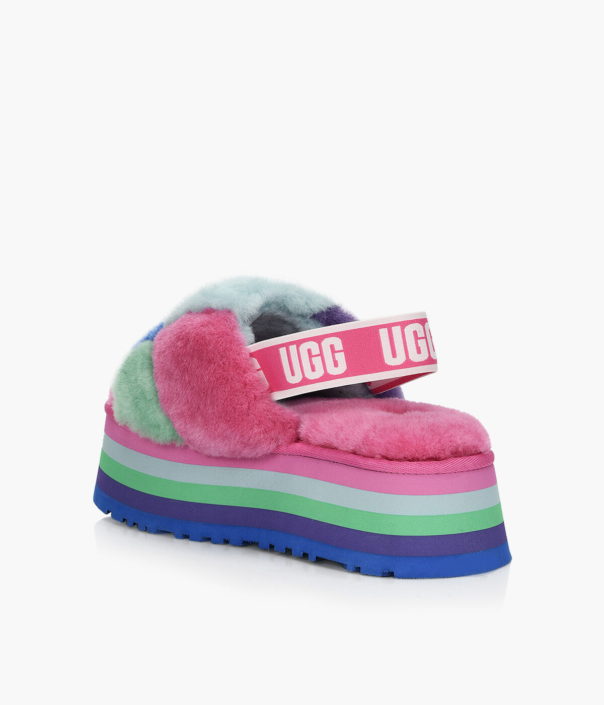 UGG DISCO CHECKER SLIDE Pink Browns Shoes