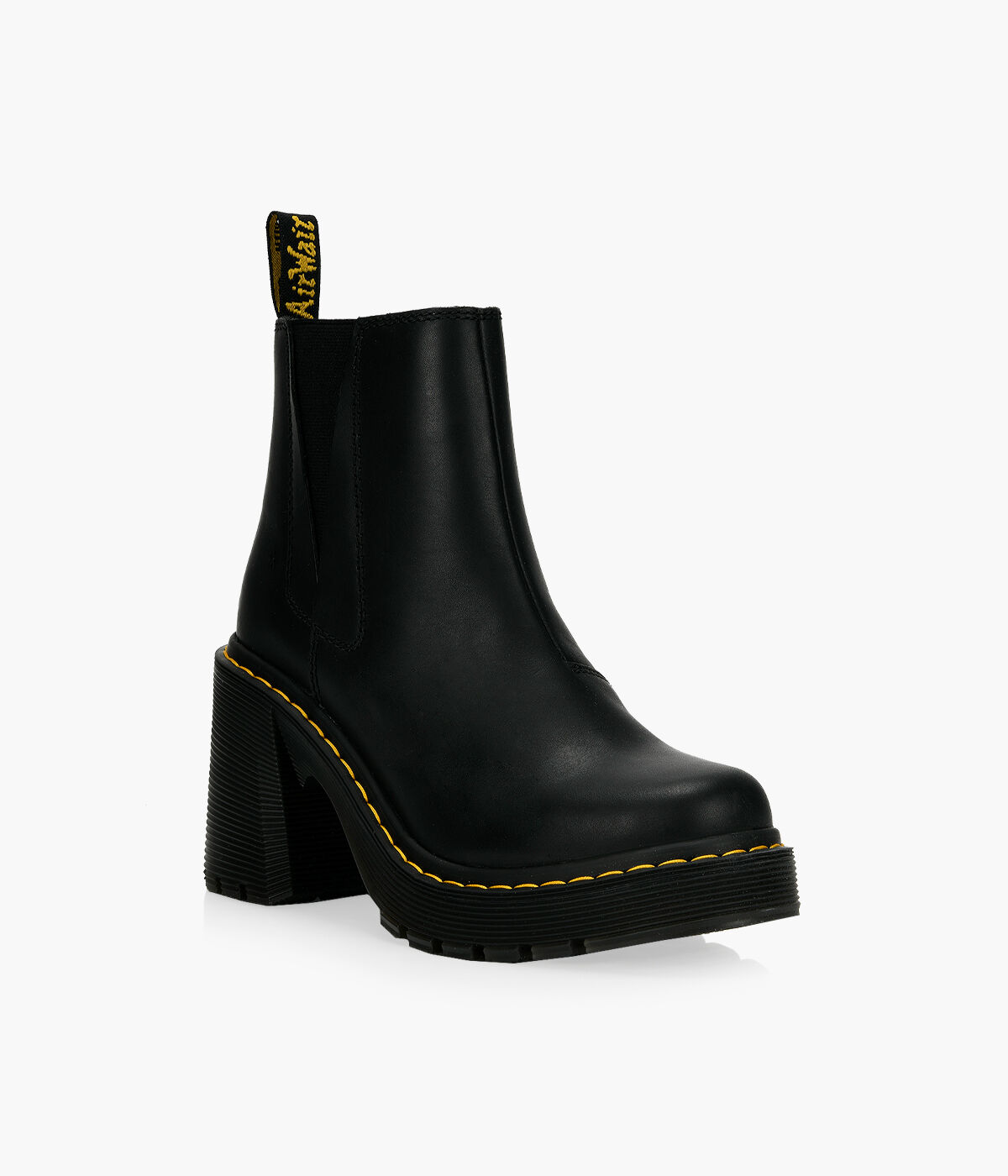 DR. MARTENS SPENCE Black Leather Browns Shoes