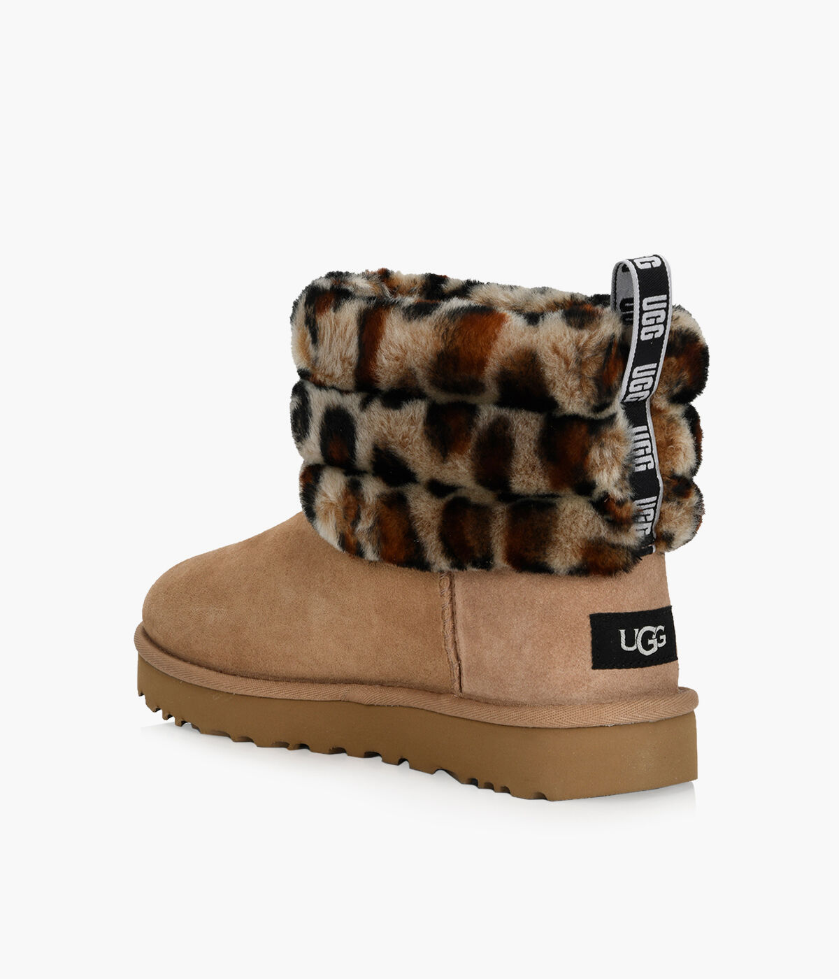 ugg fluff mini quilted leopard