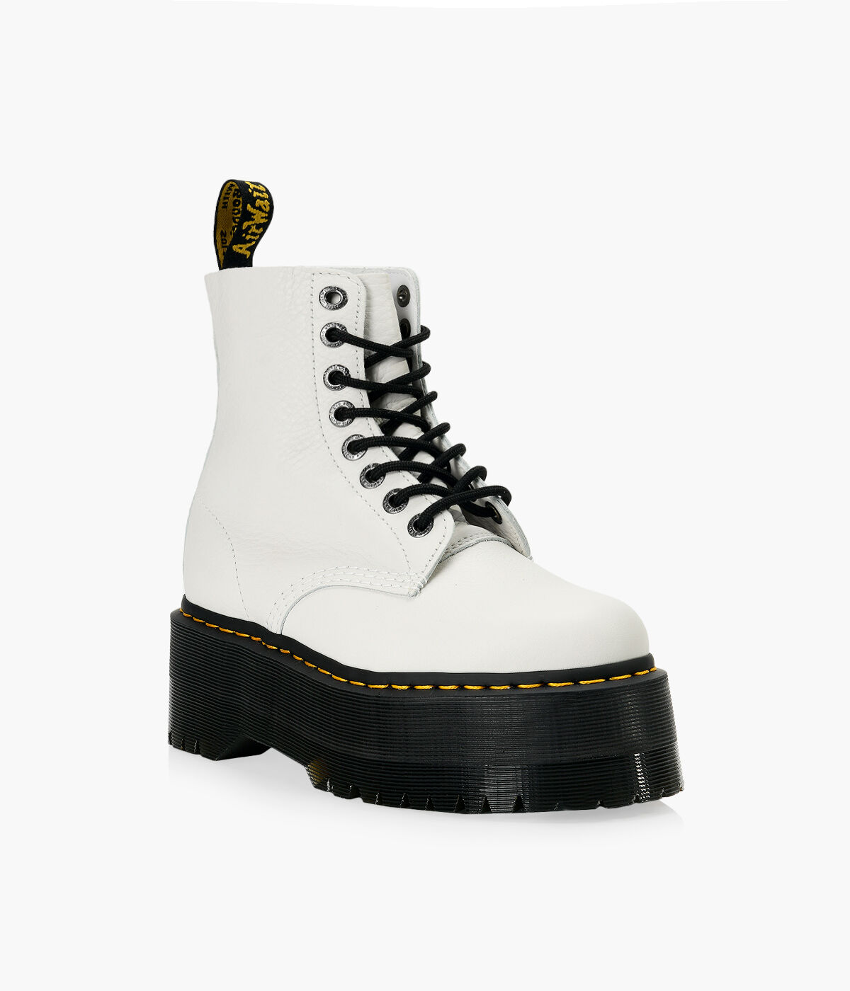 All white doc martens platform store